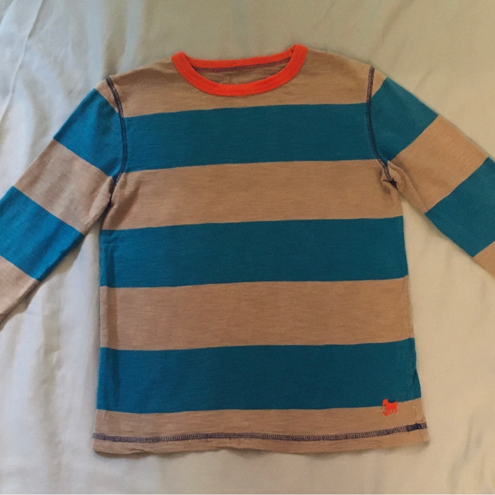 Mini Boden Long Sleeve Striped Shirt